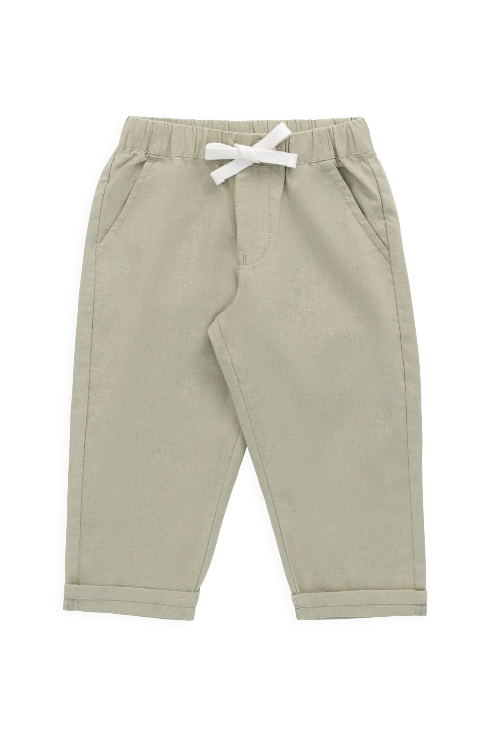 Ali Linen/Cotton Pant - Lichen