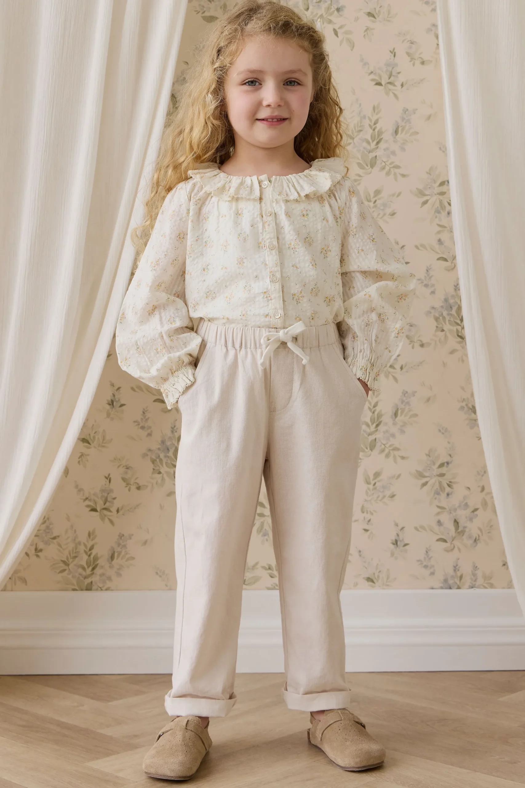 Ali Linen/Cotton Pant-Natural
