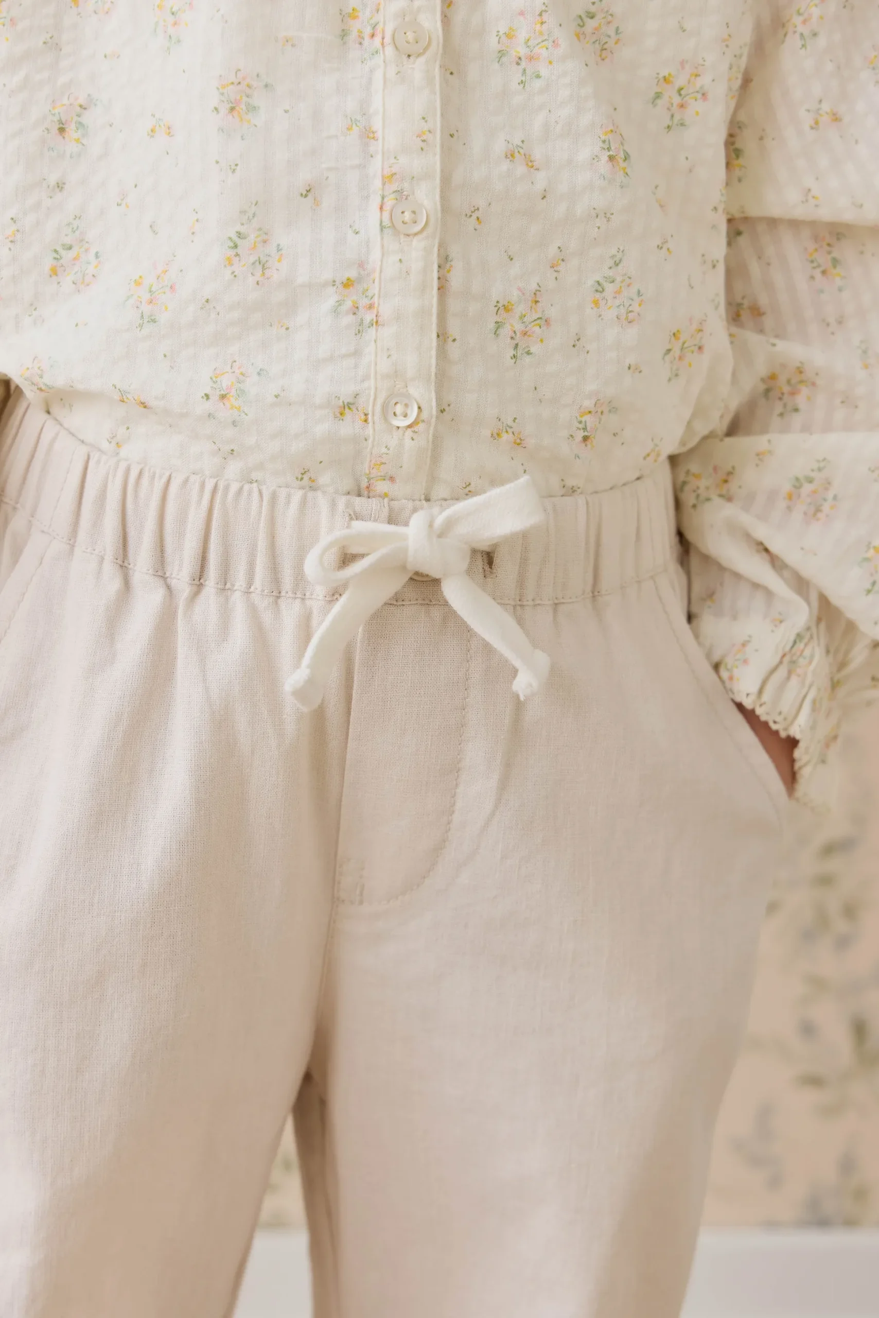 Ali Linen/Cotton Pant-Natural