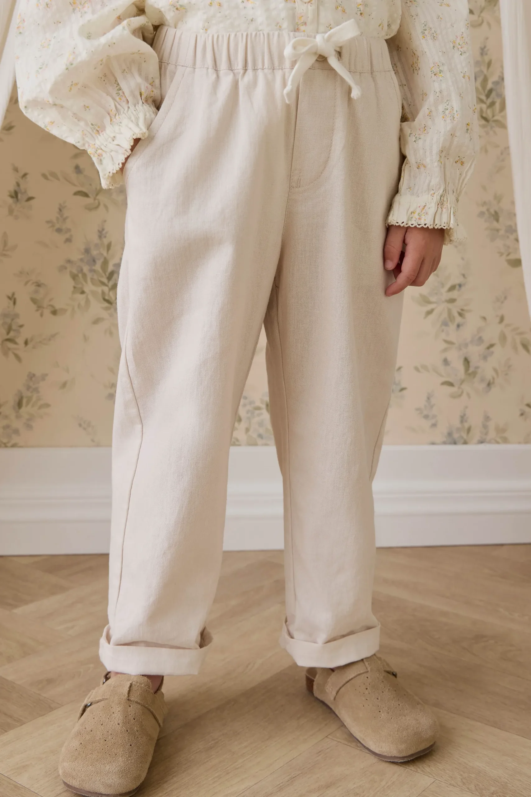 Ali Linen/Cotton Pant-Natural