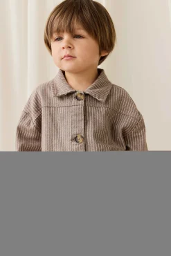 Axel Jacket-Mini Pinstripe Cassava / Iroko