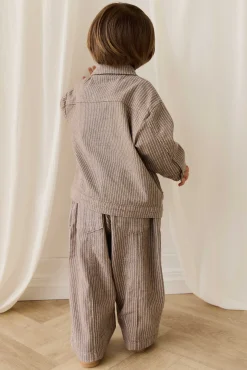 Axel Jacket-Mini Pinstripe Cassava / Iroko