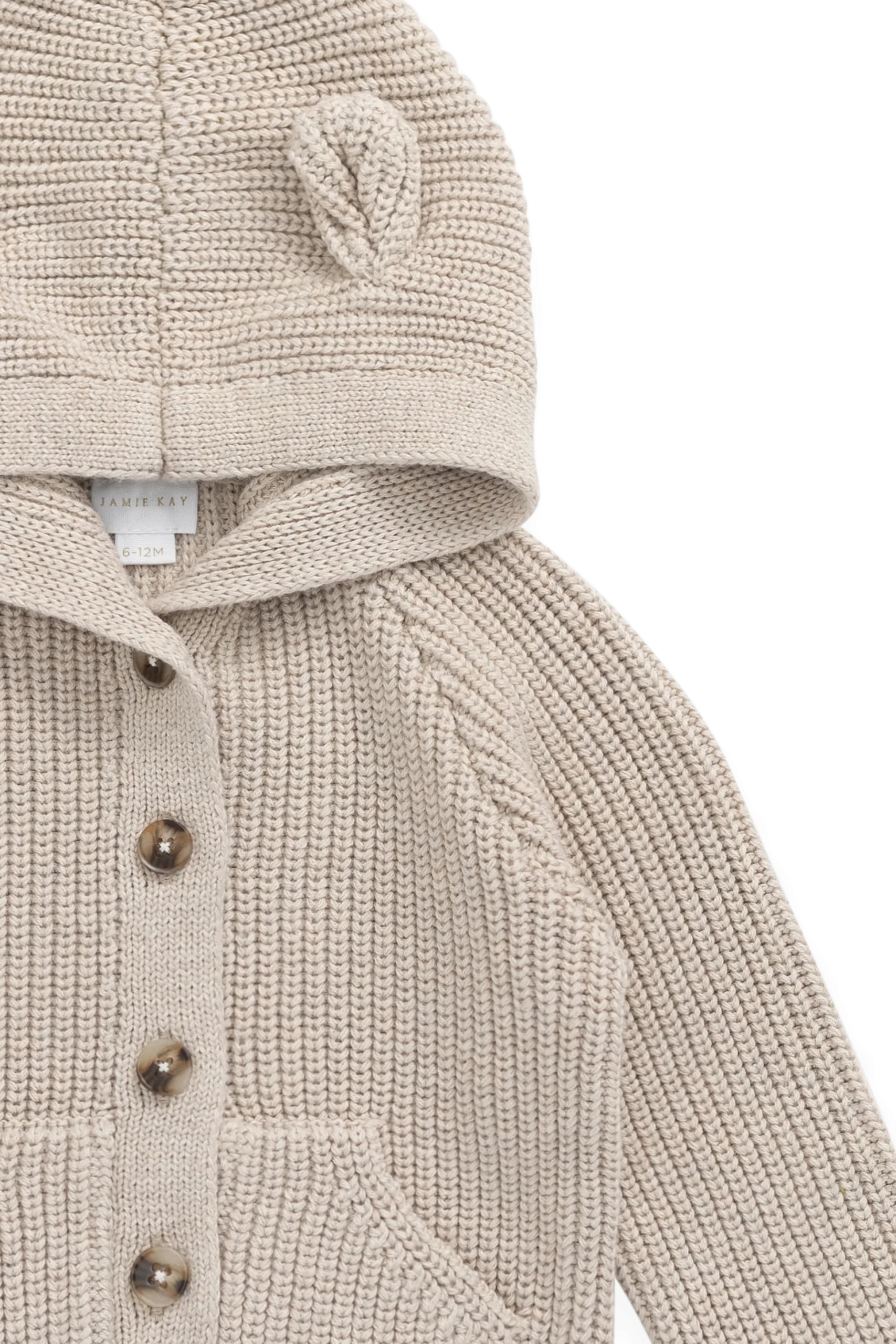 Bear Cardigan-Oat