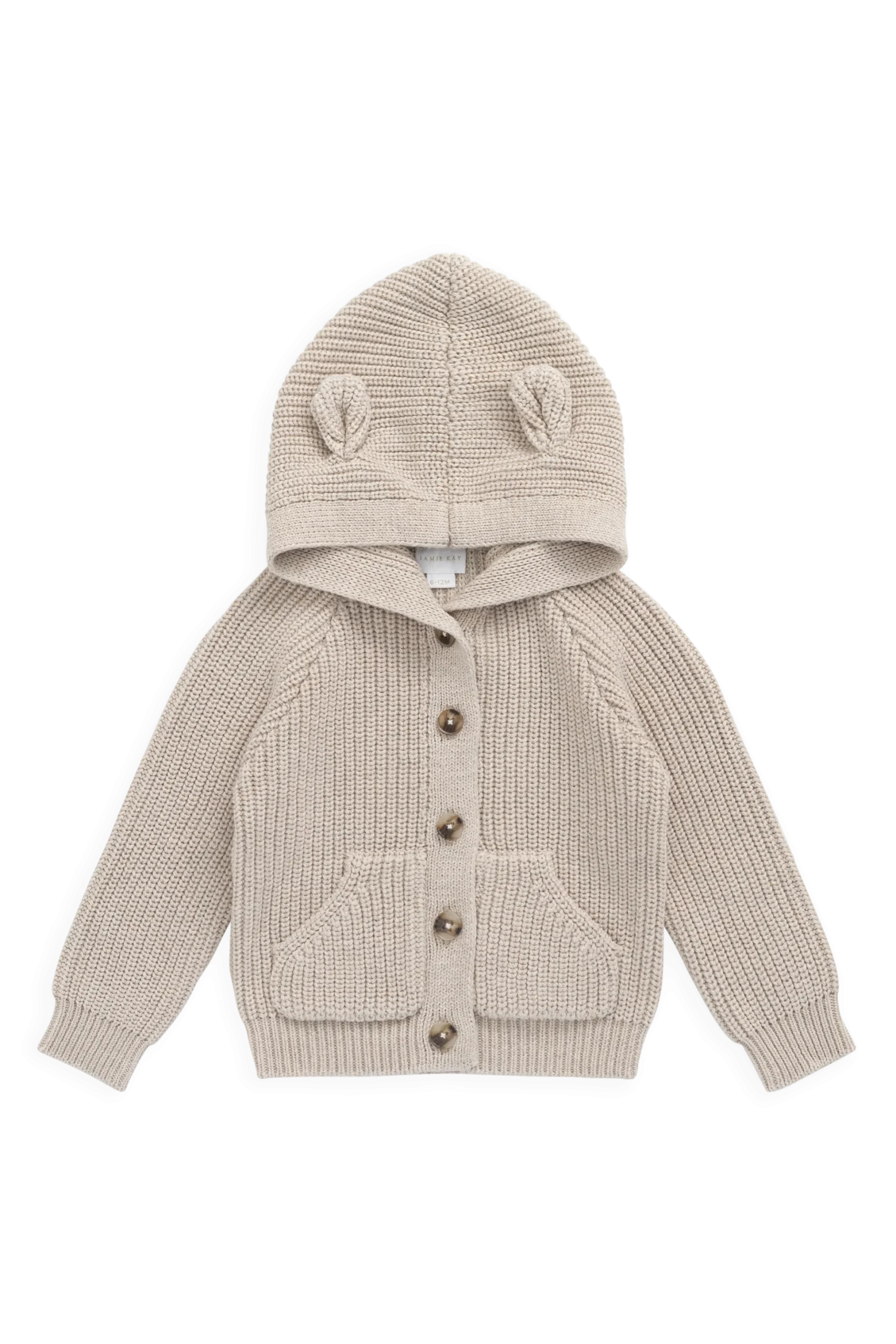 Bear Cardigan-Oat