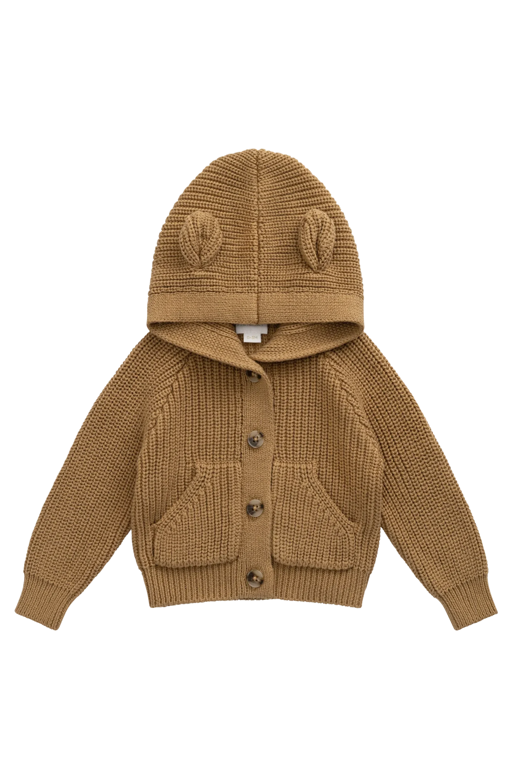 Bear Cardigan - Tawny Brown