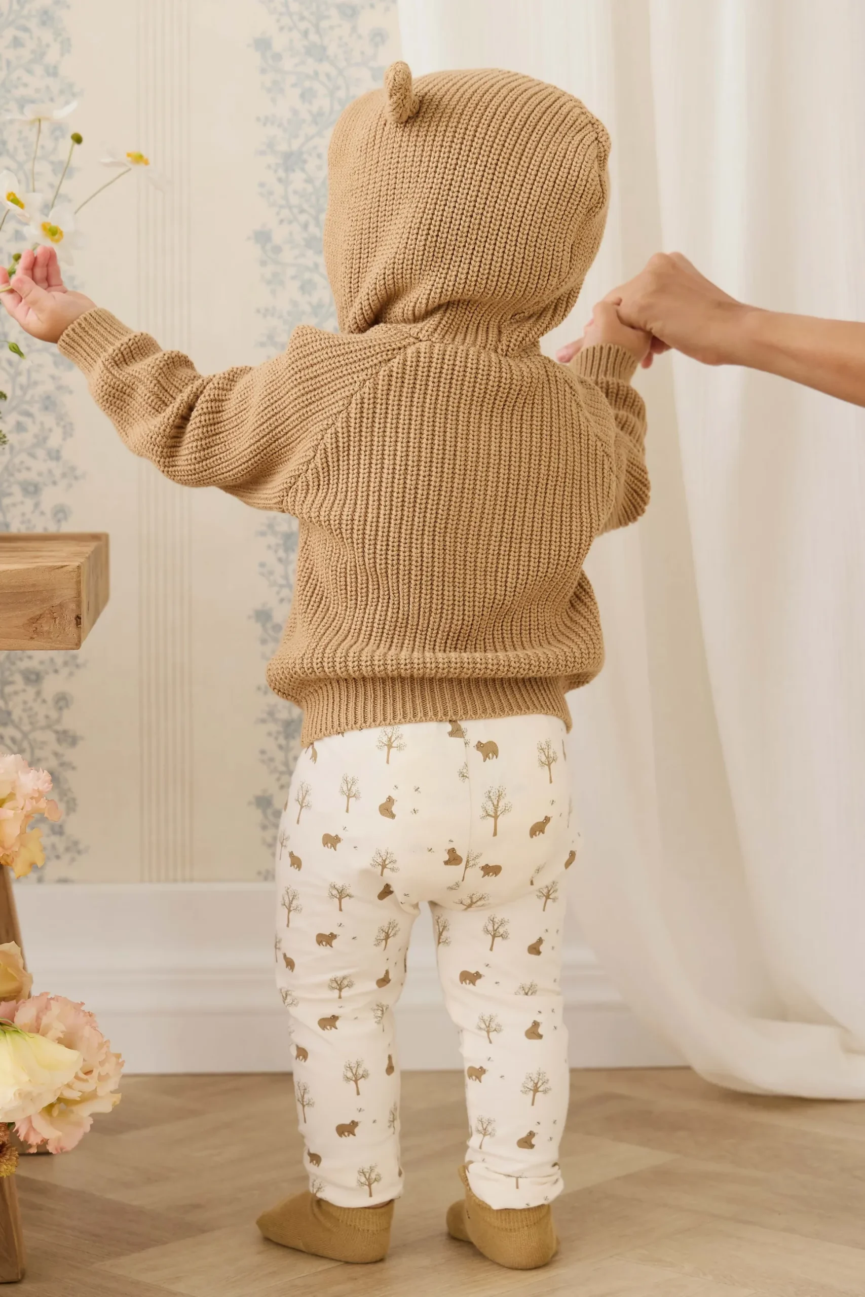 Bear Cardigan - Tawny Brown