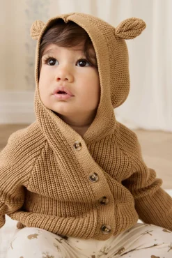 Bear Cardigan - Tawny Brown