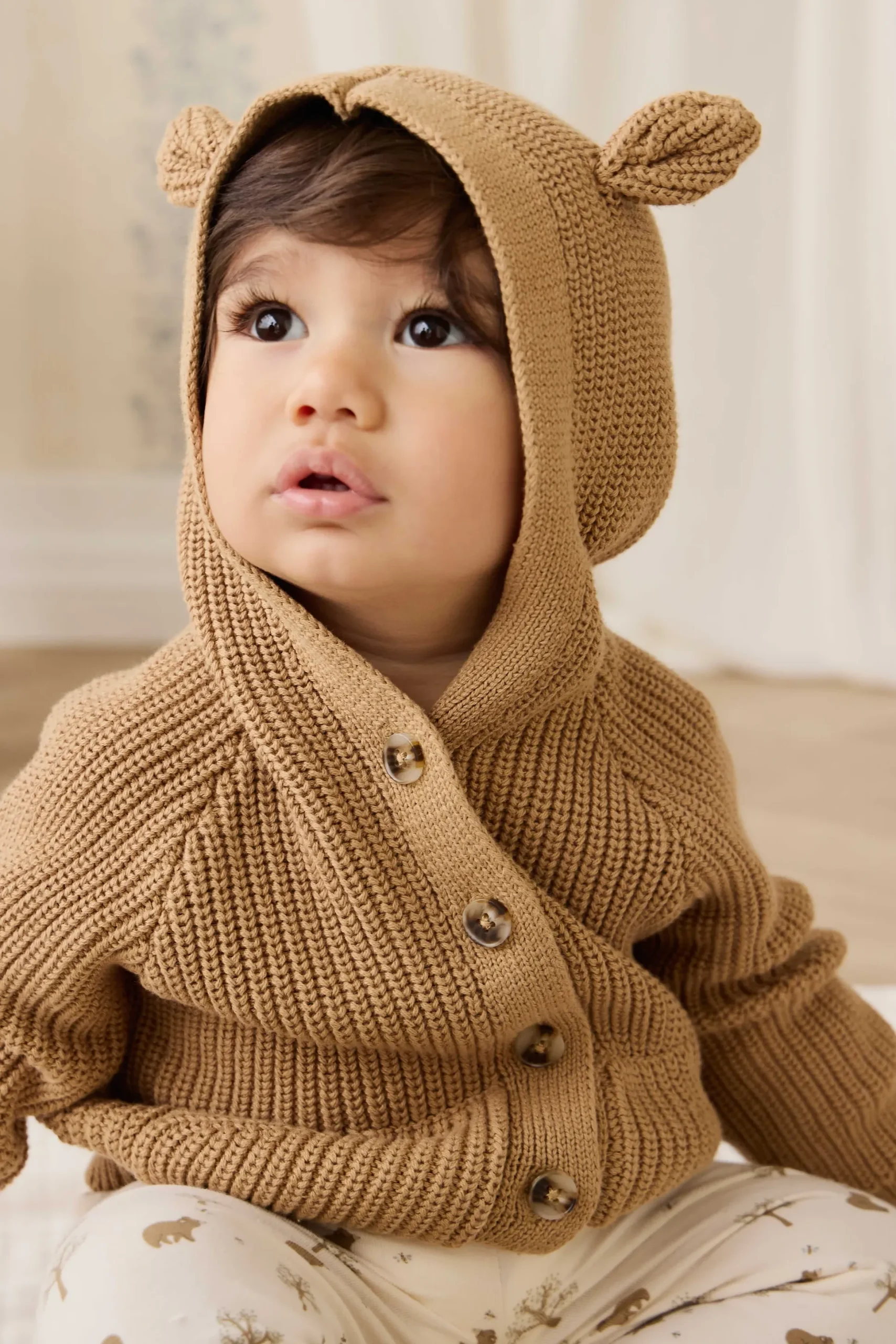 Bear Cardigan - Tawny Brown