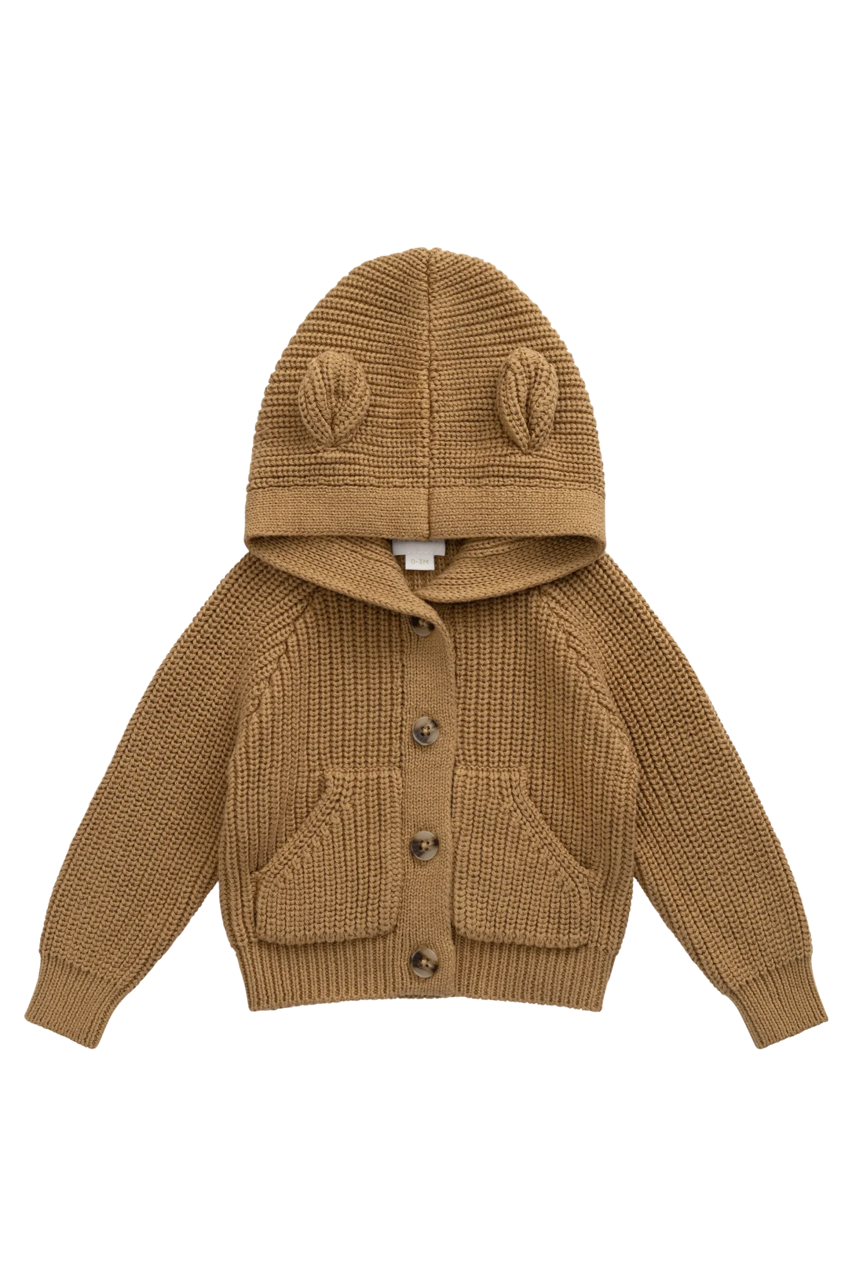 Bear Cardigan - Tawny Brown