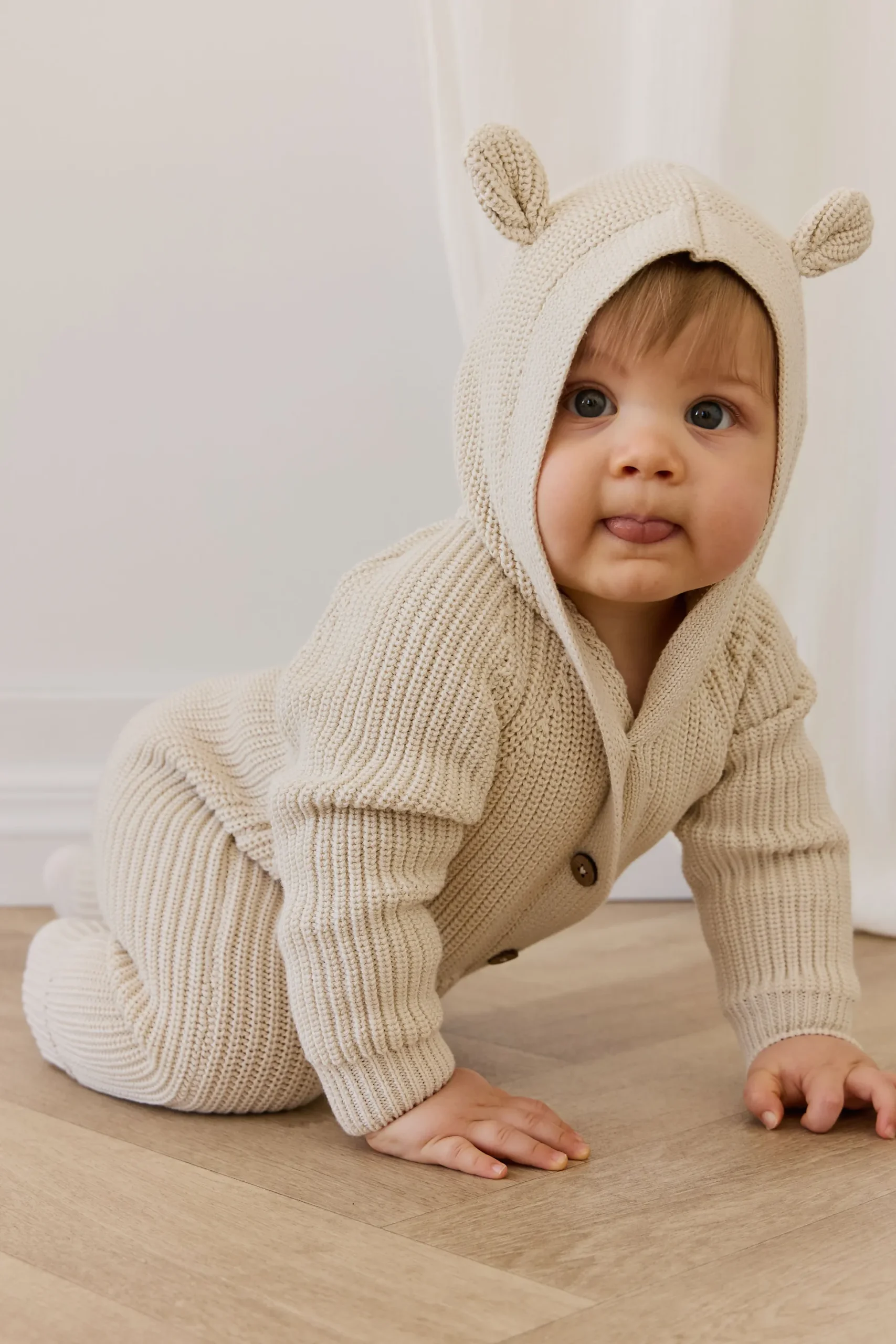 Bear Knit Onepiece - Vanilla
