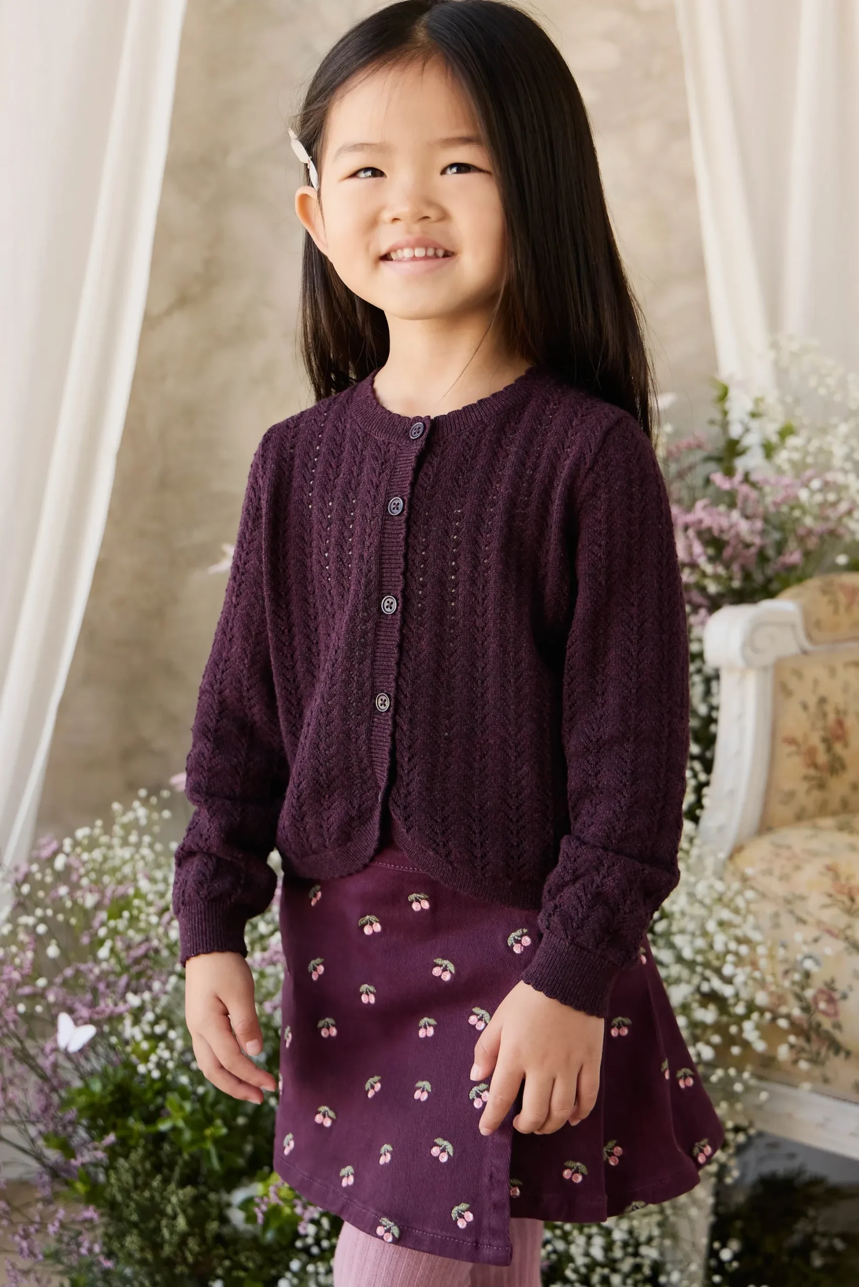 Beatrice Skirt - Cherry Fig