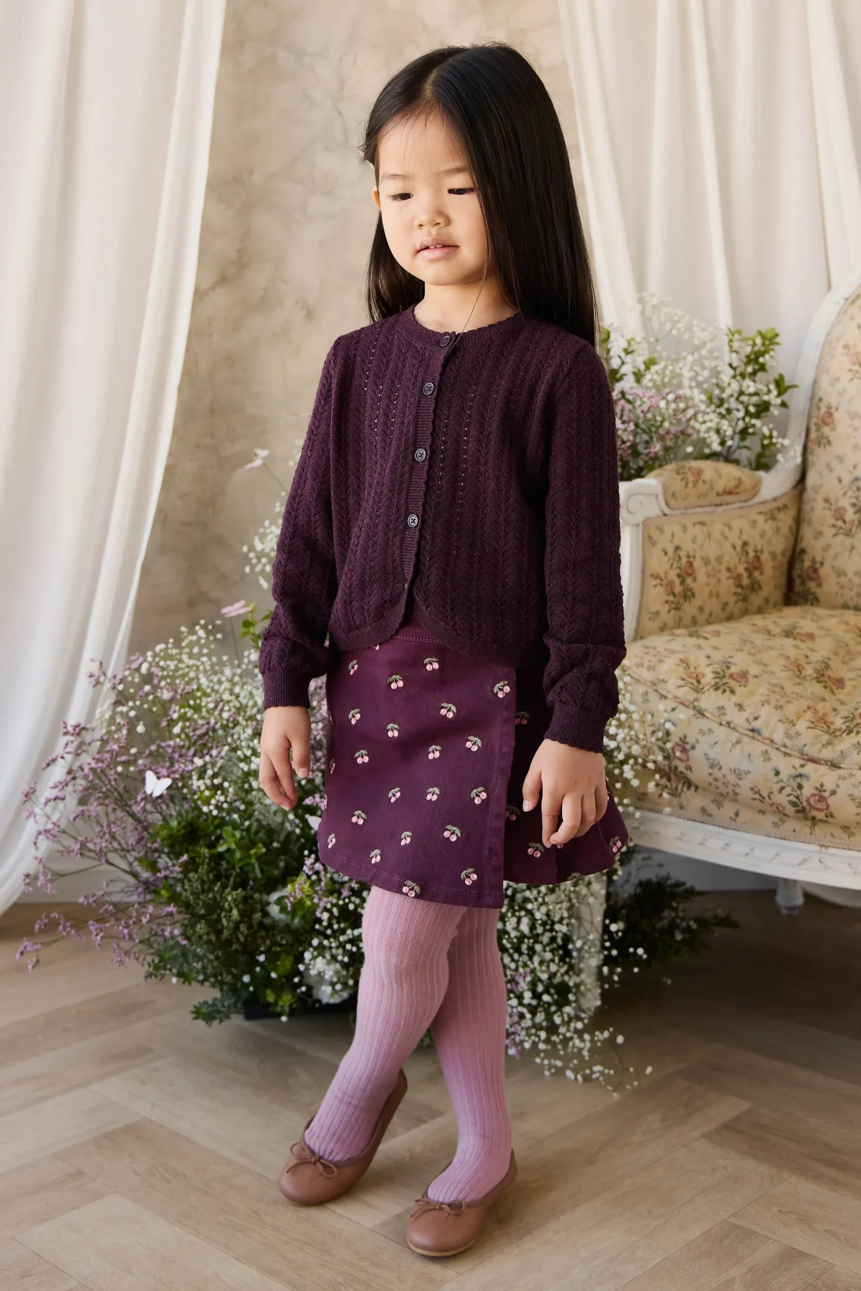 Beatrice Skirt - Cherry Fig
