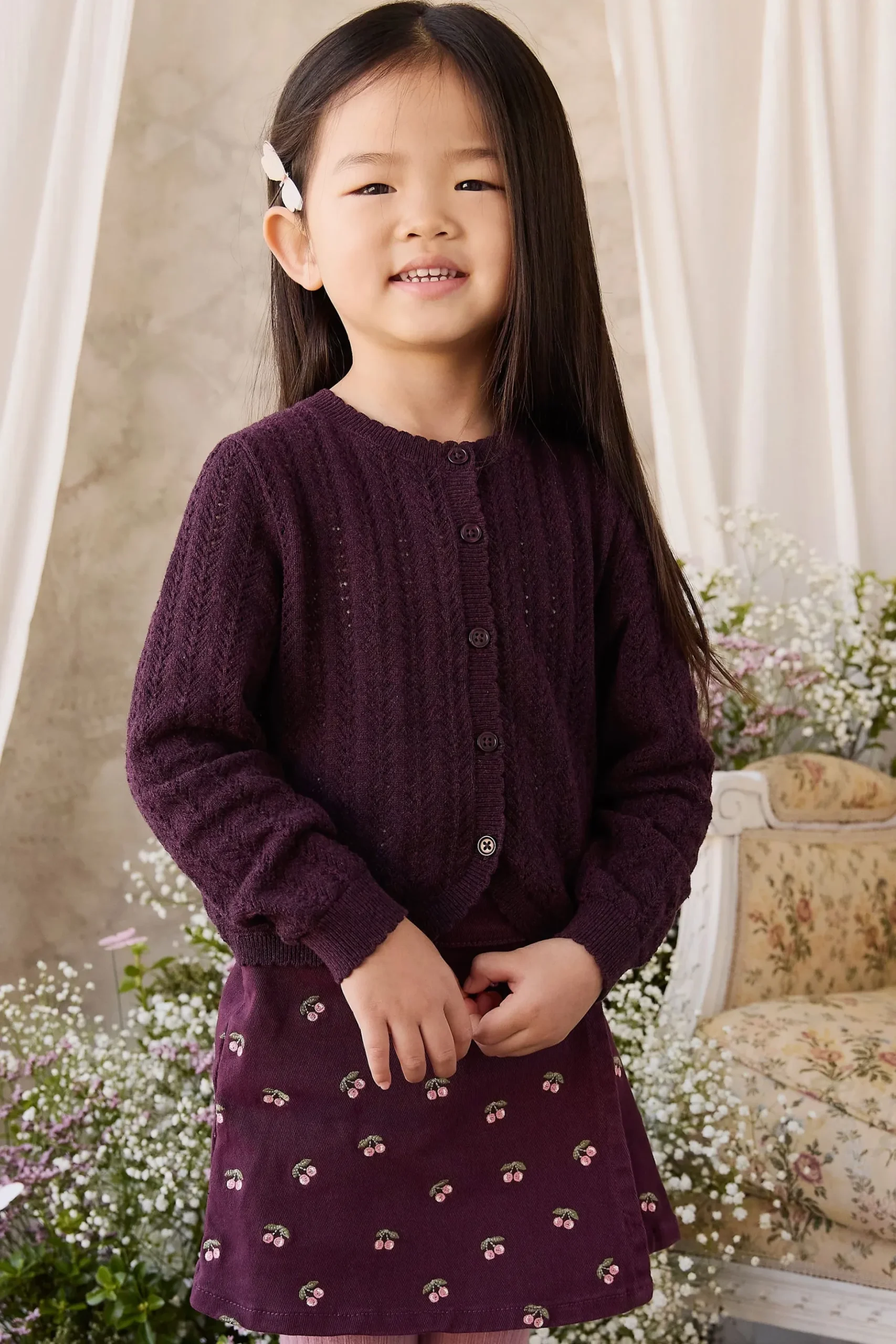 Beatrice Skirt - Cherry Fig