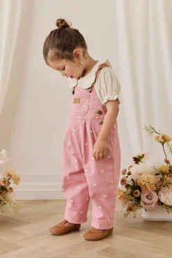 Blair Overall - Petite Heart Rose