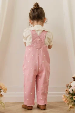 Blair Overall - Petite Heart Rose