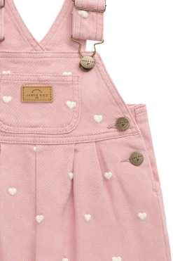 Blair Overall - Petite Heart Rose