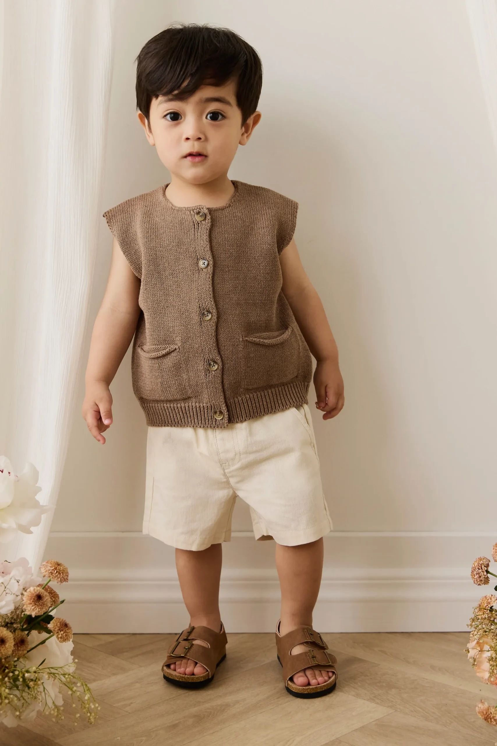Brighton Linen/Cotton Short - Cassava