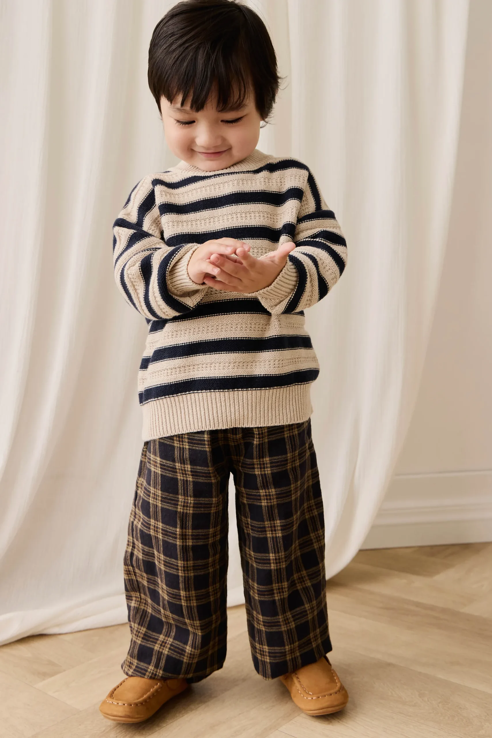 Byron Jumper-Byron Stripe Oat / Eclipse