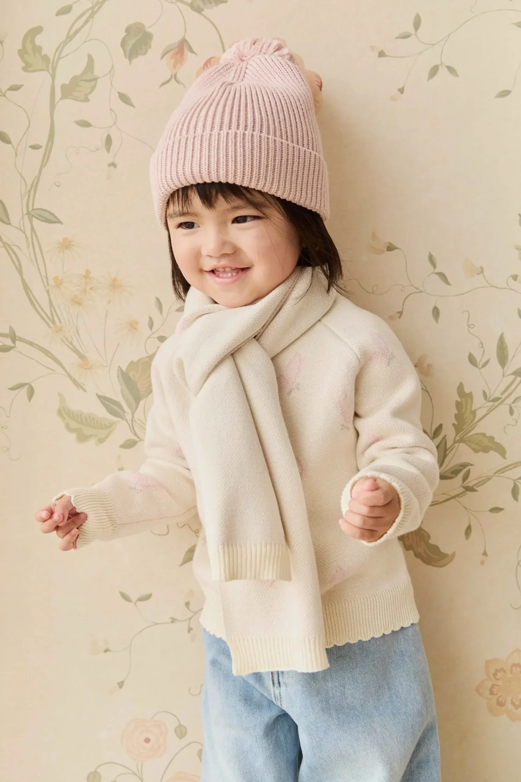 Cassie Jacquard Scarf - Egret