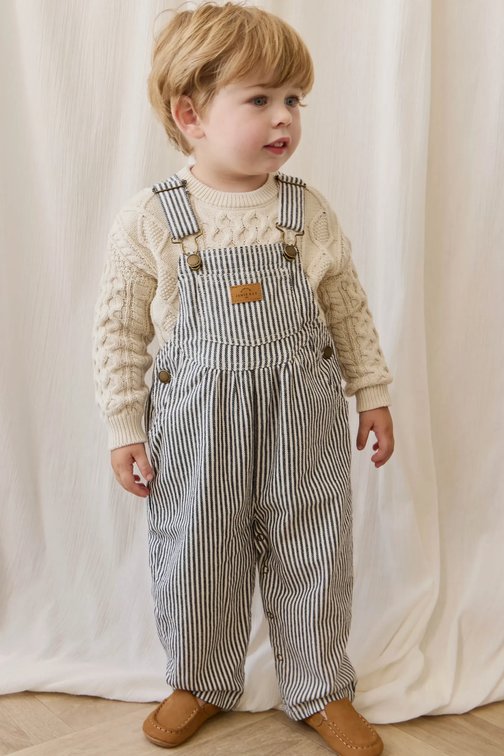 Cecil Overall-Sailor Stripe Eclipse / Cloud