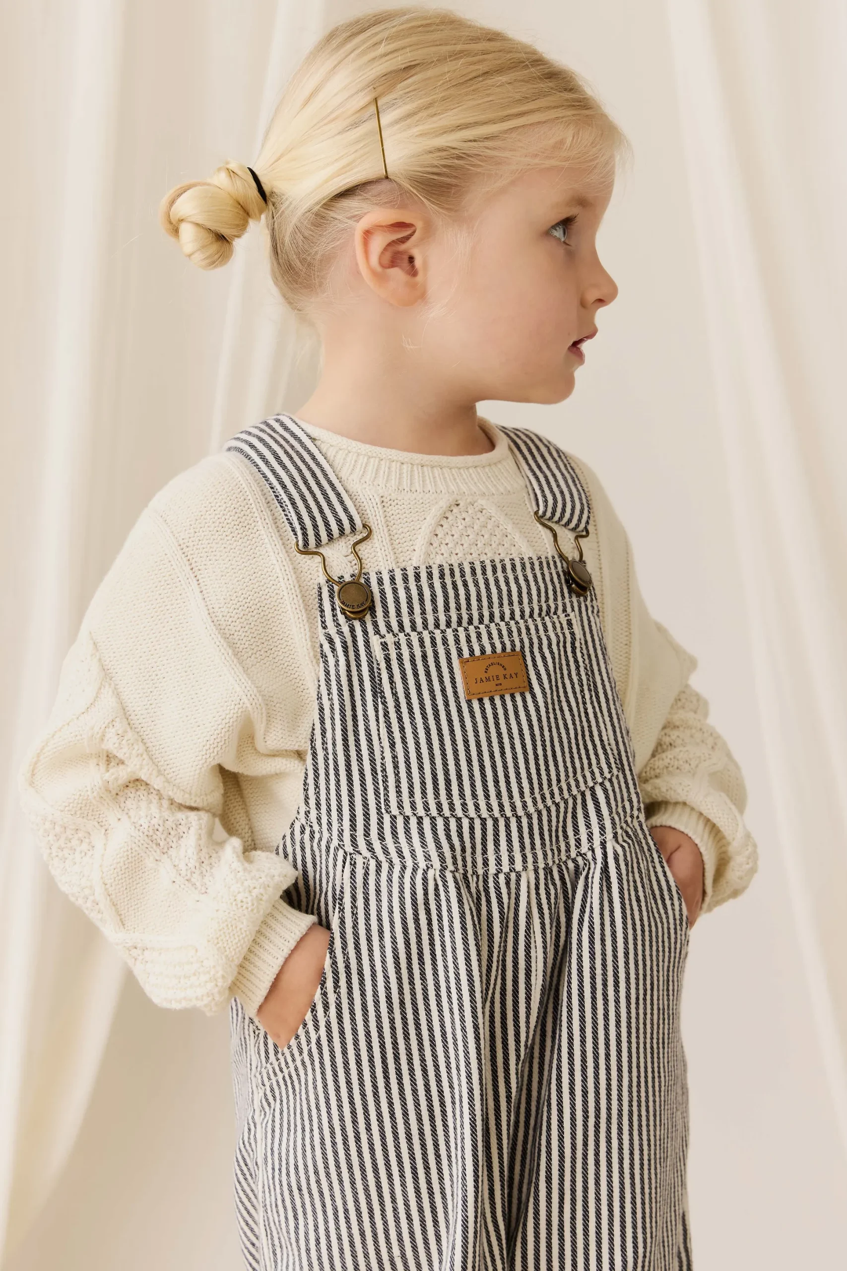 Cecil Overall-Sailor Stripe Eclipse / Cloud