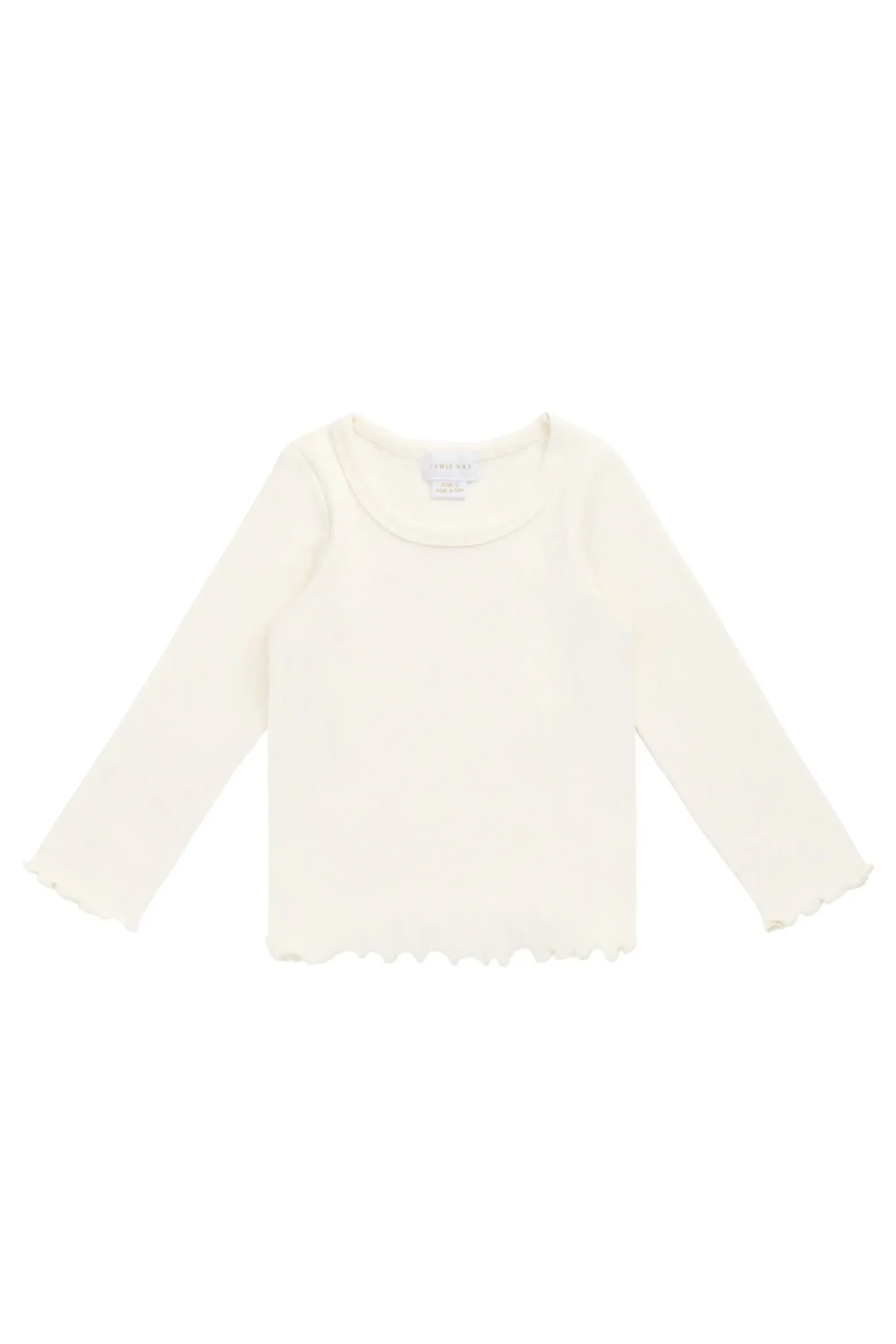 Cotton Fine Rib Agathe Top - Parchment