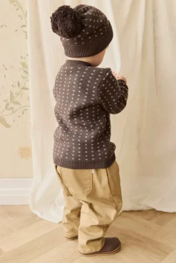 Dorian Jumper - Knitted Diamonds Coffee