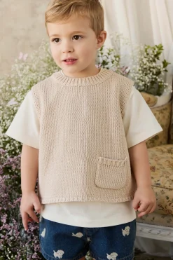 Drew Knit Vest - Vintage Linen