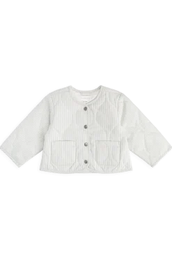Elio Jacket - Fine Stripe Cloud/Bluegum