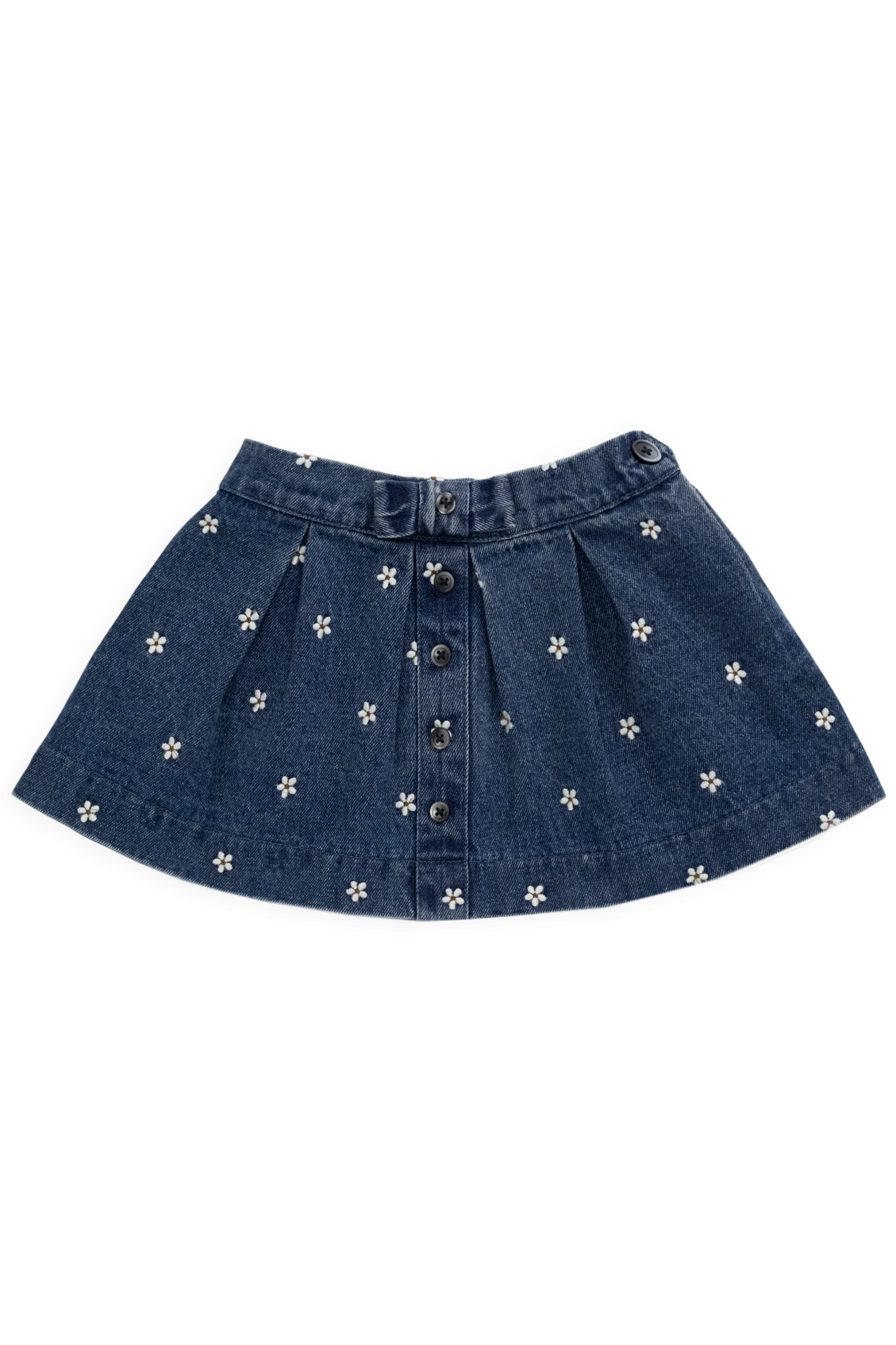 Etta Skirt-Josie Floral Denim