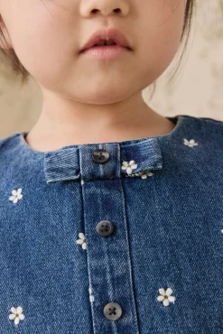 Etta Top-Josie Floral Denim