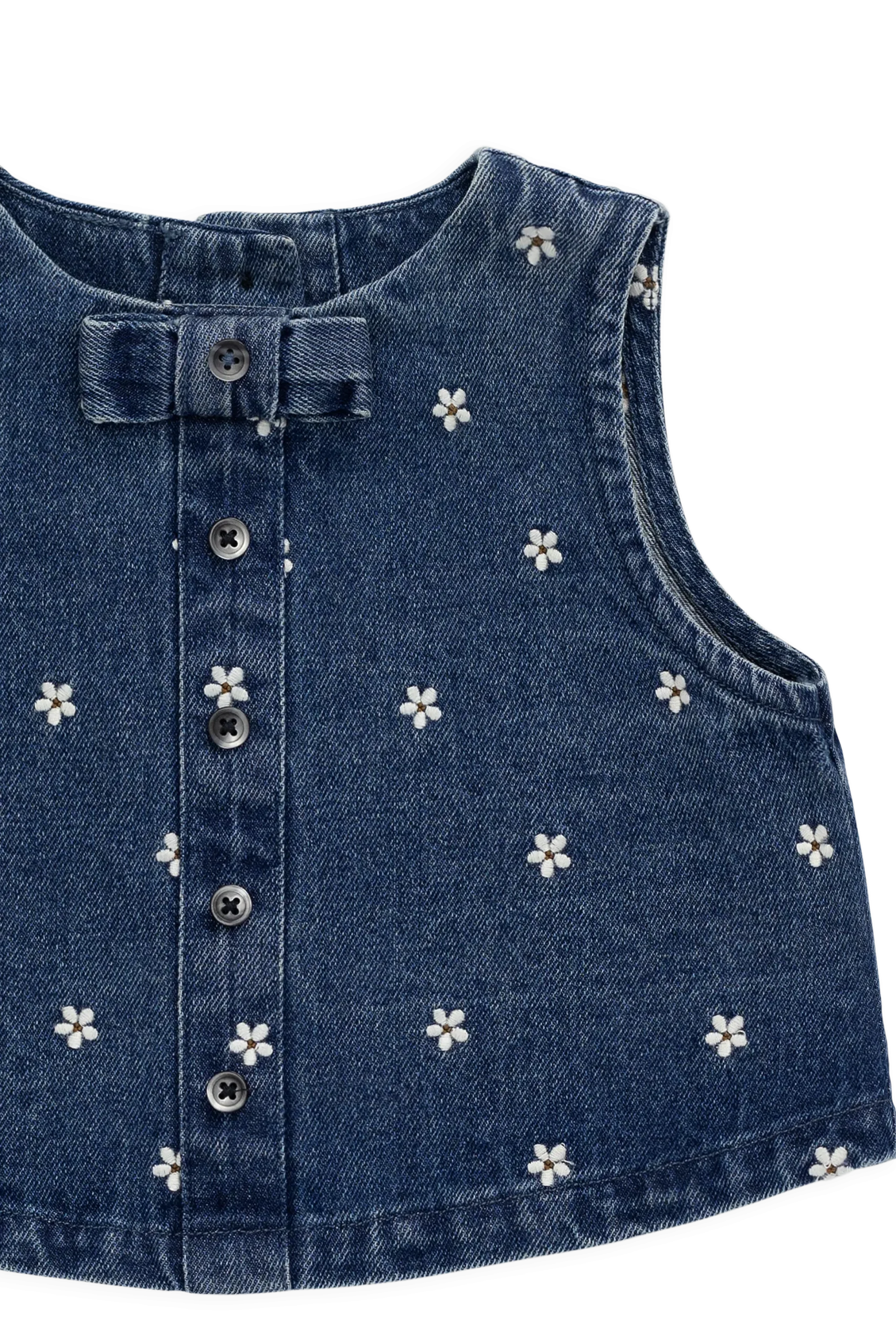 Etta Top-Josie Floral Denim