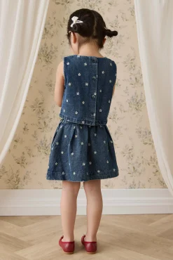 Etta Top-Josie Floral Denim