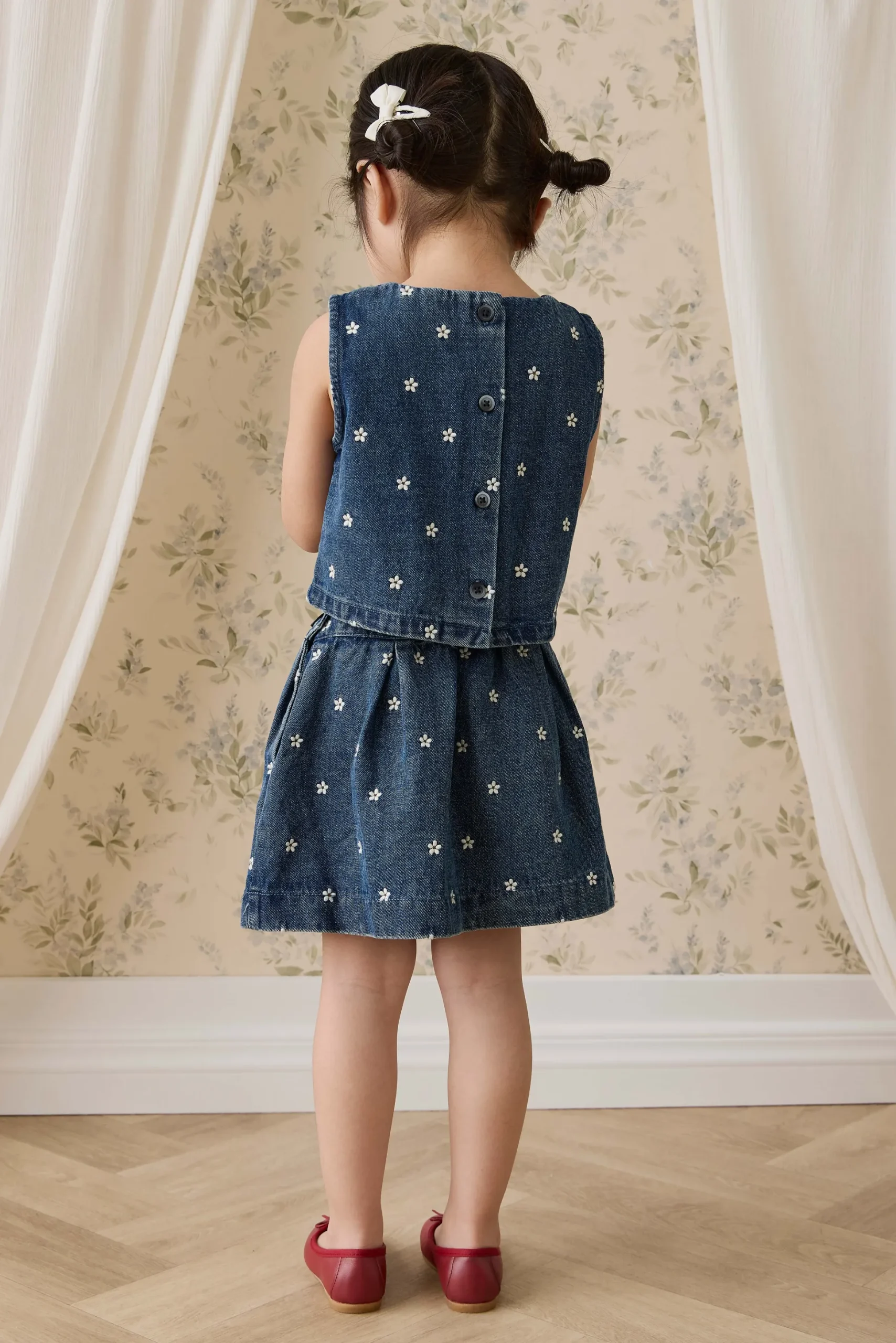 Etta Top-Josie Floral Denim