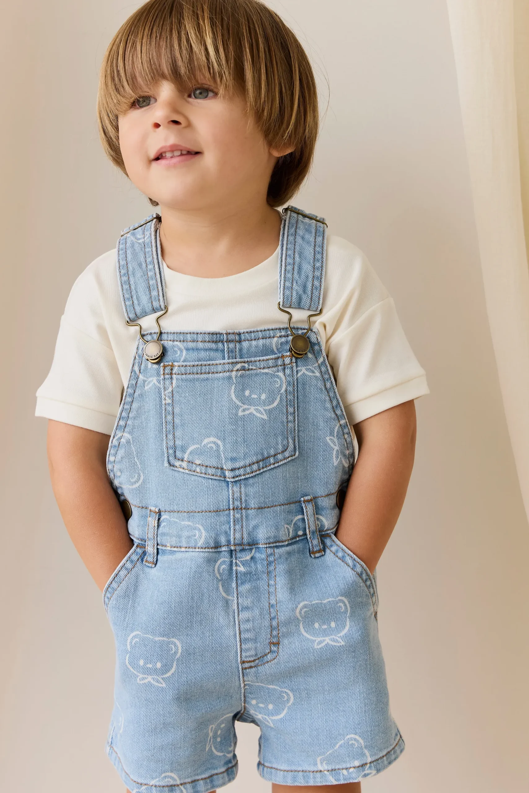 Fenix Short Overalls - Bowie Bear Denim