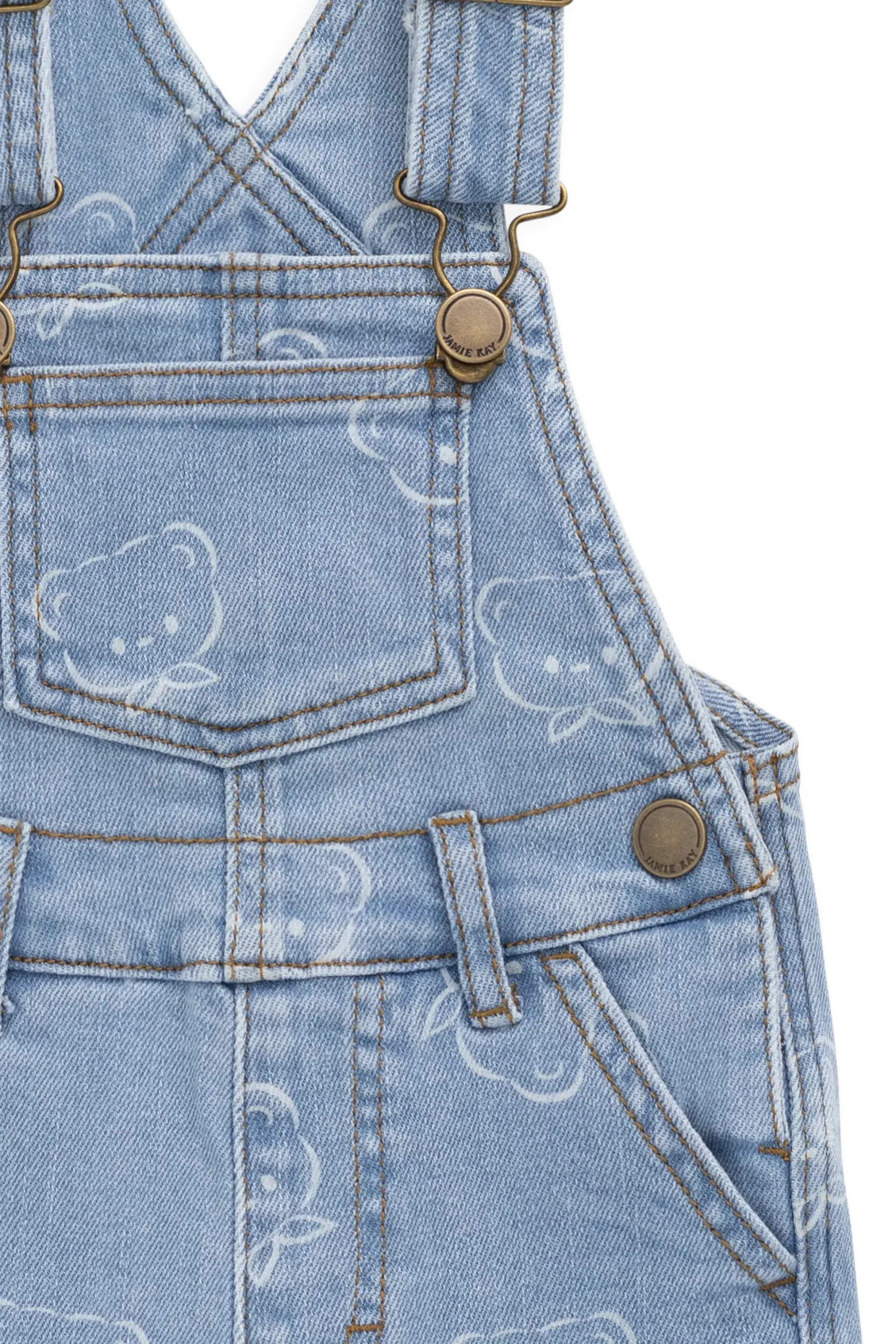 Fenix Short Overalls - Bowie Bear Denim