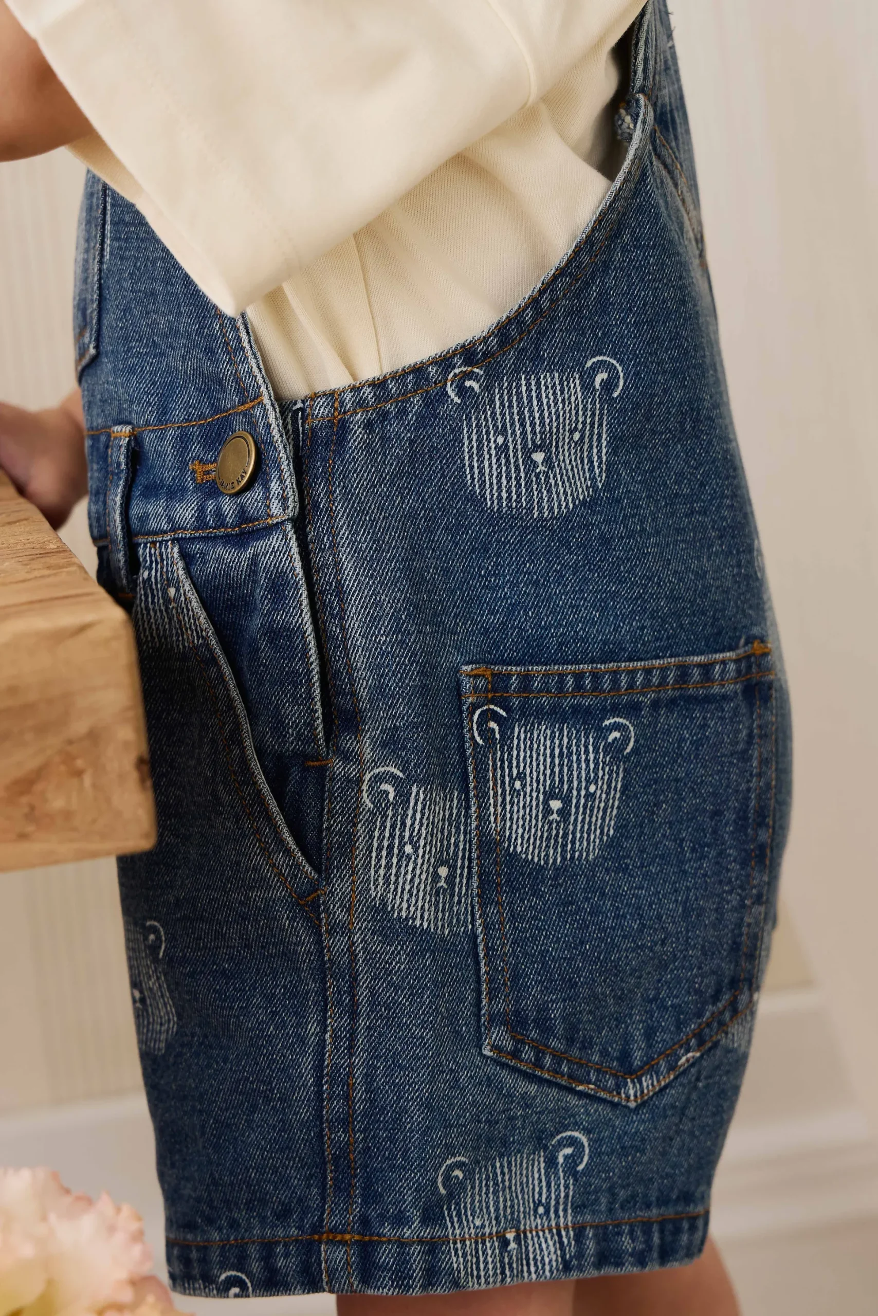 Fenix Short Overall - Teddy Face Denim