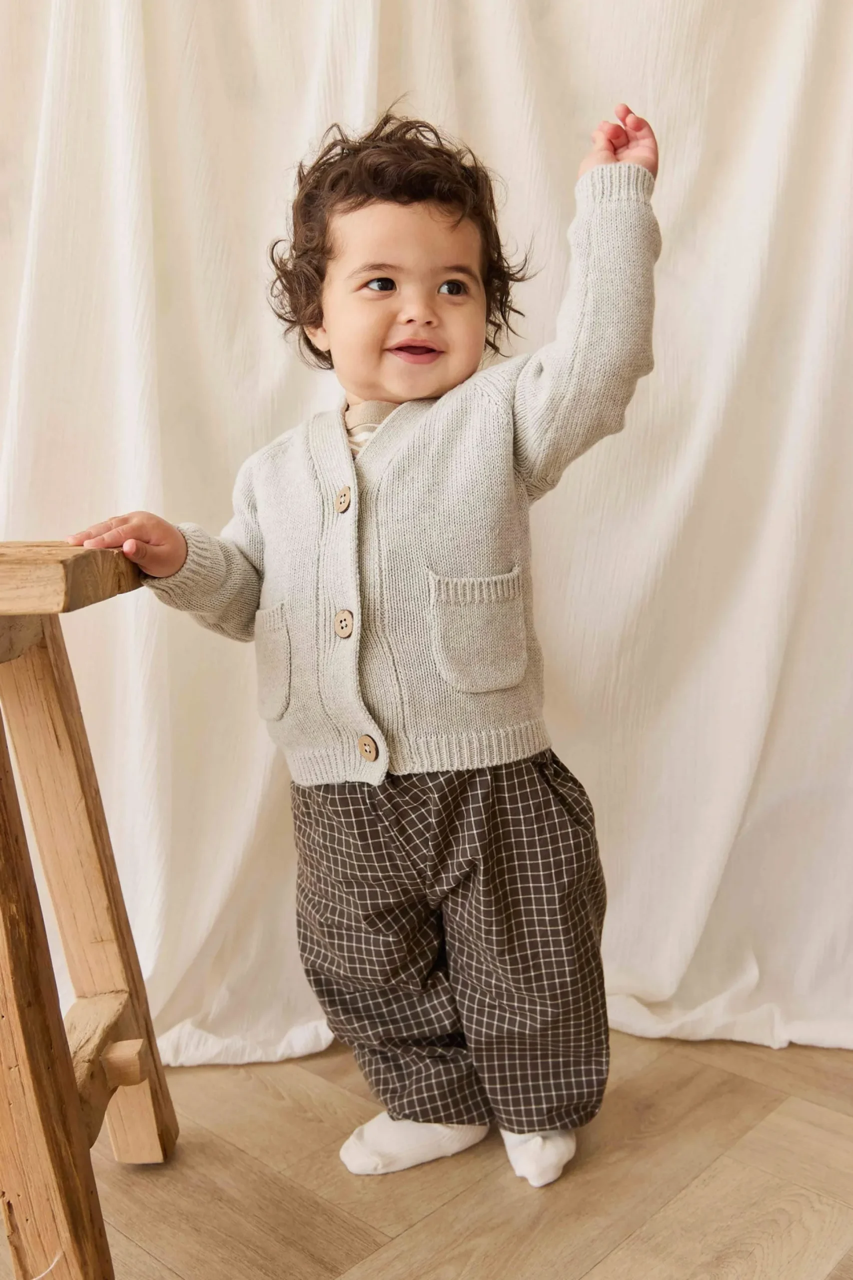 Franco Cardigan - Light Grey Marle