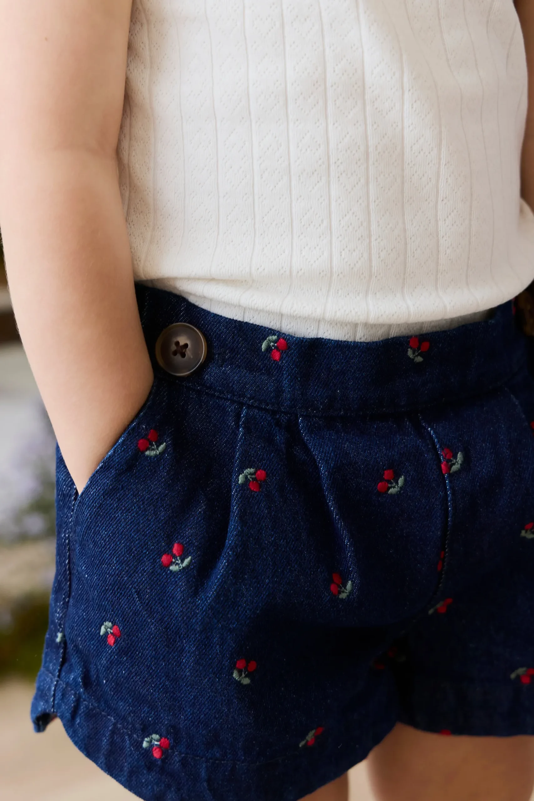 Jardine Short - Cerise Denim