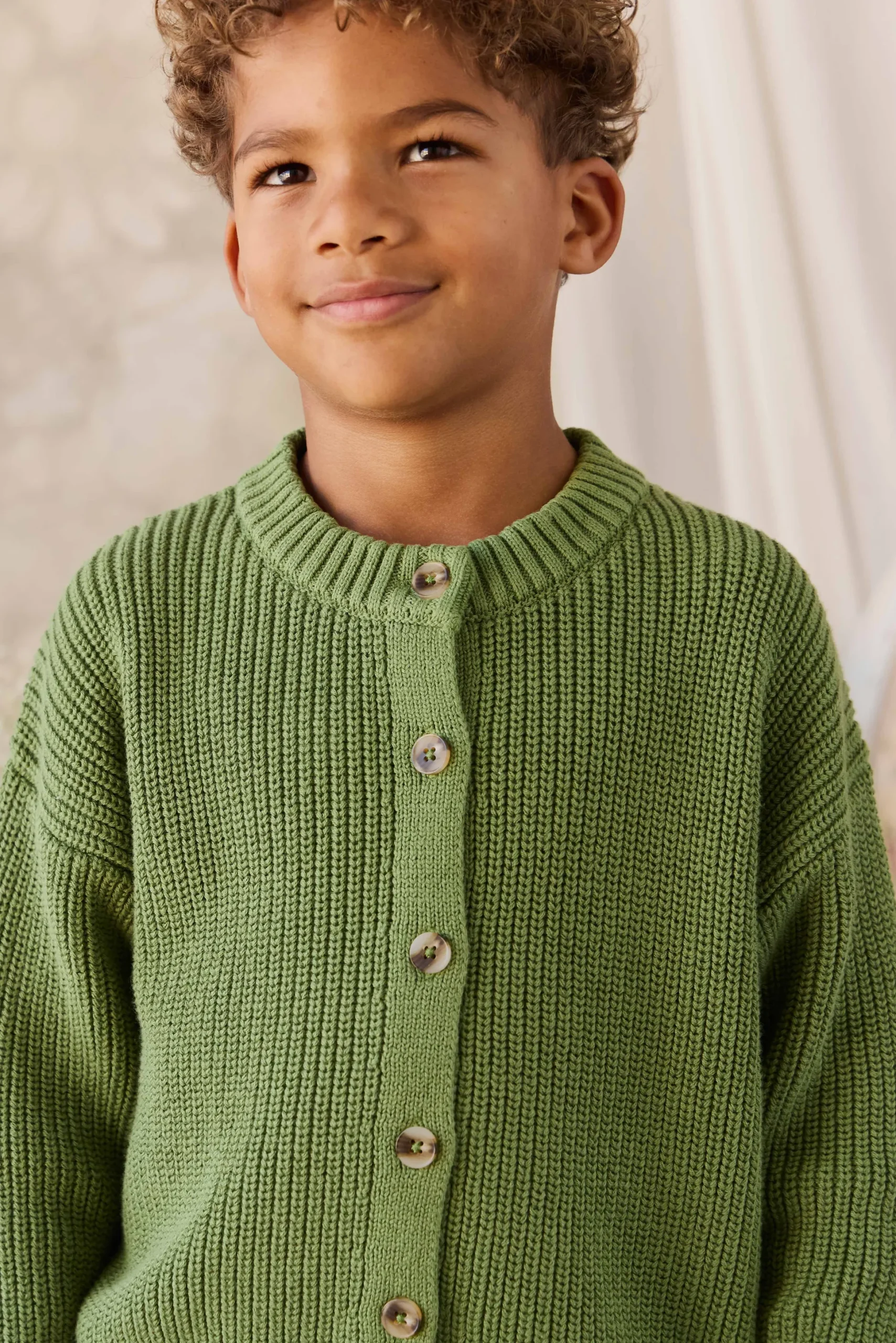 Johan Knitted Cardigan - Matcha
