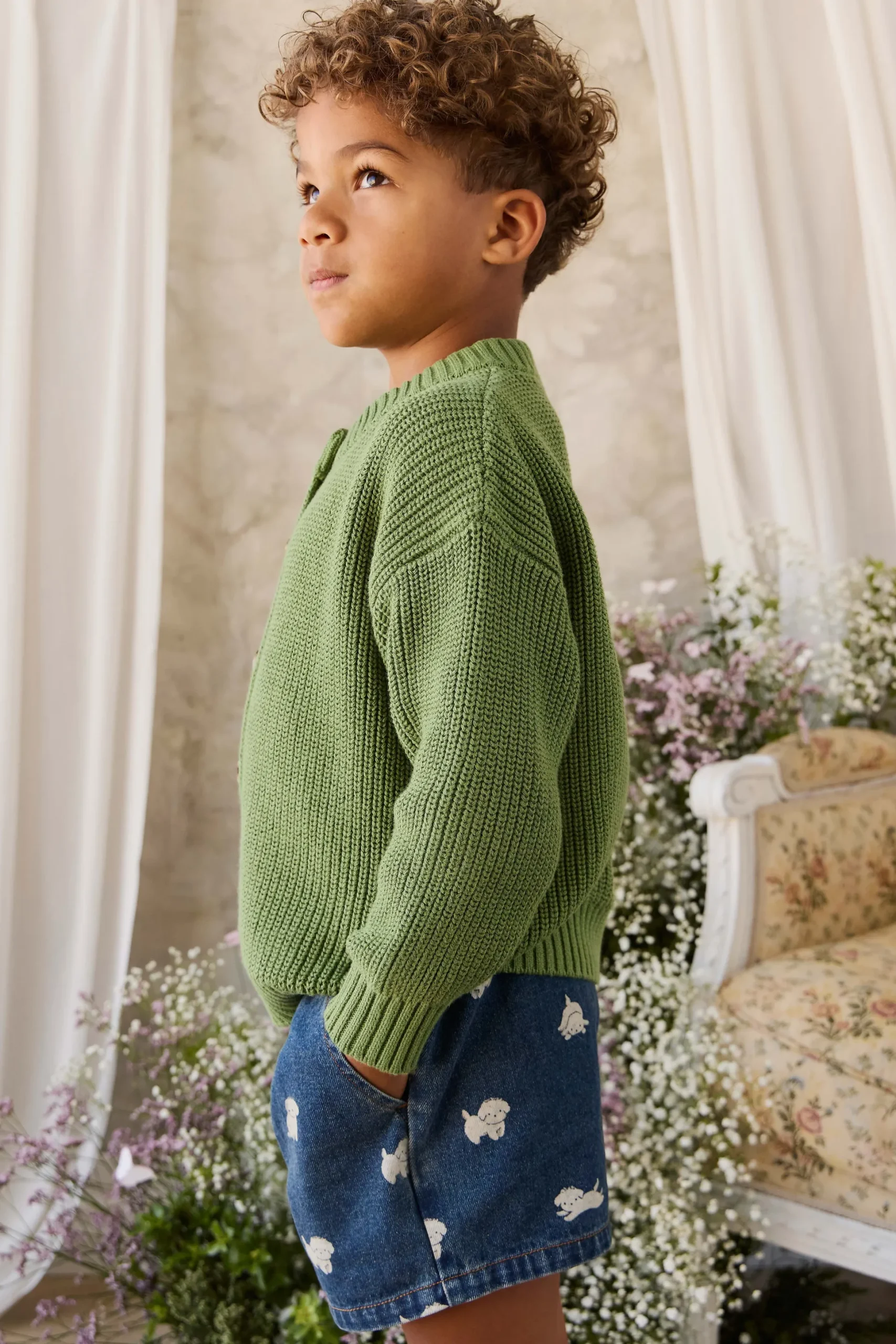 Johan Knitted Cardigan - Matcha
