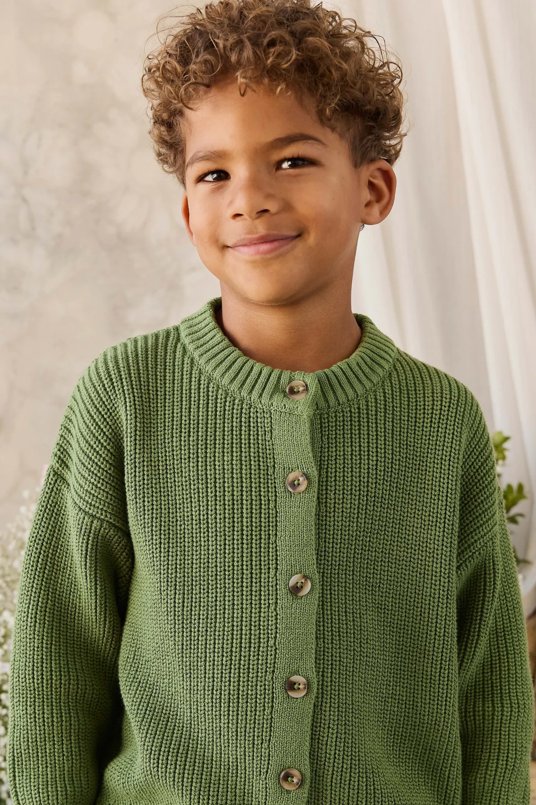 Johan Knitted Cardigan - Matcha