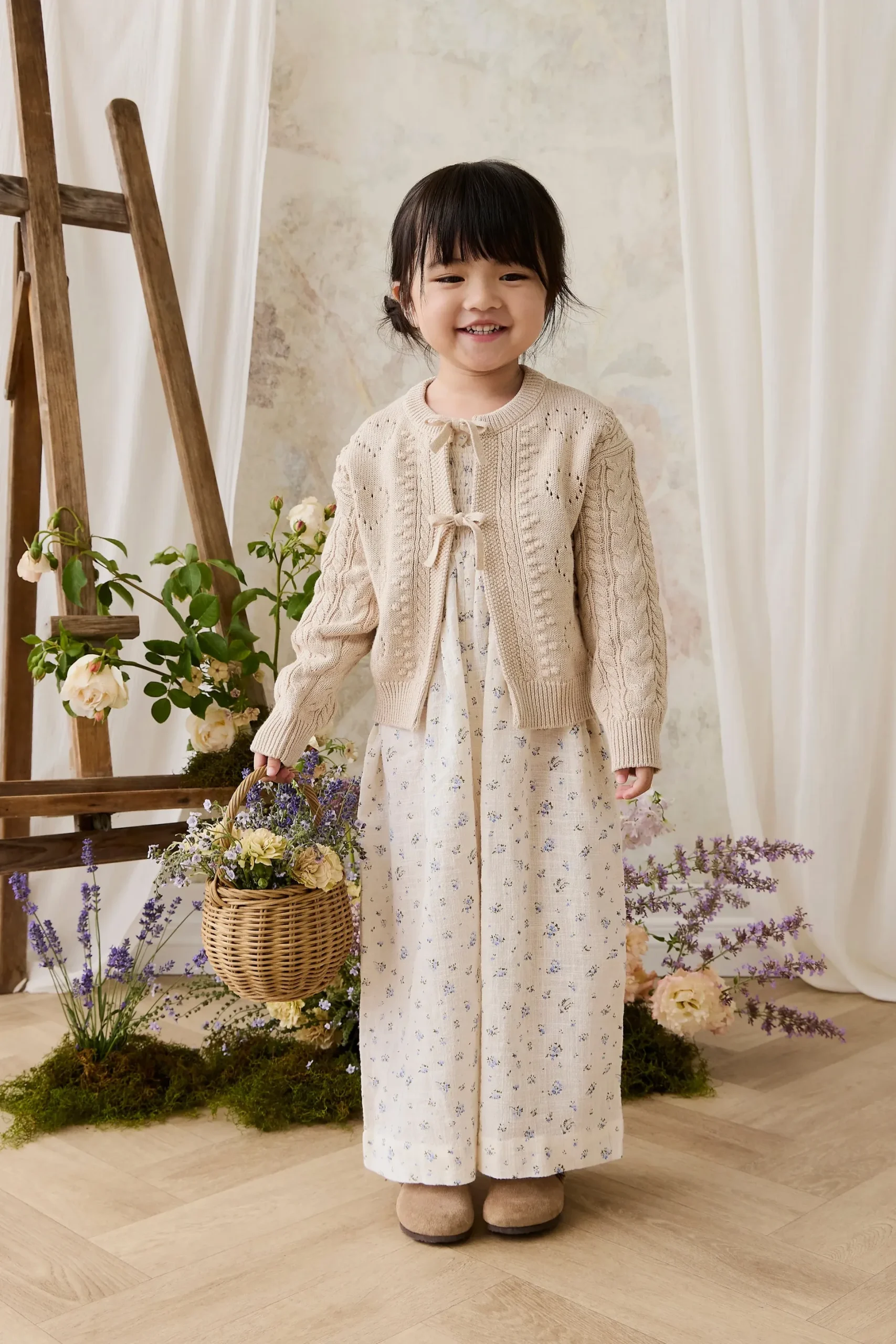 Josephine Cardigan - Light Oatmeal Marle