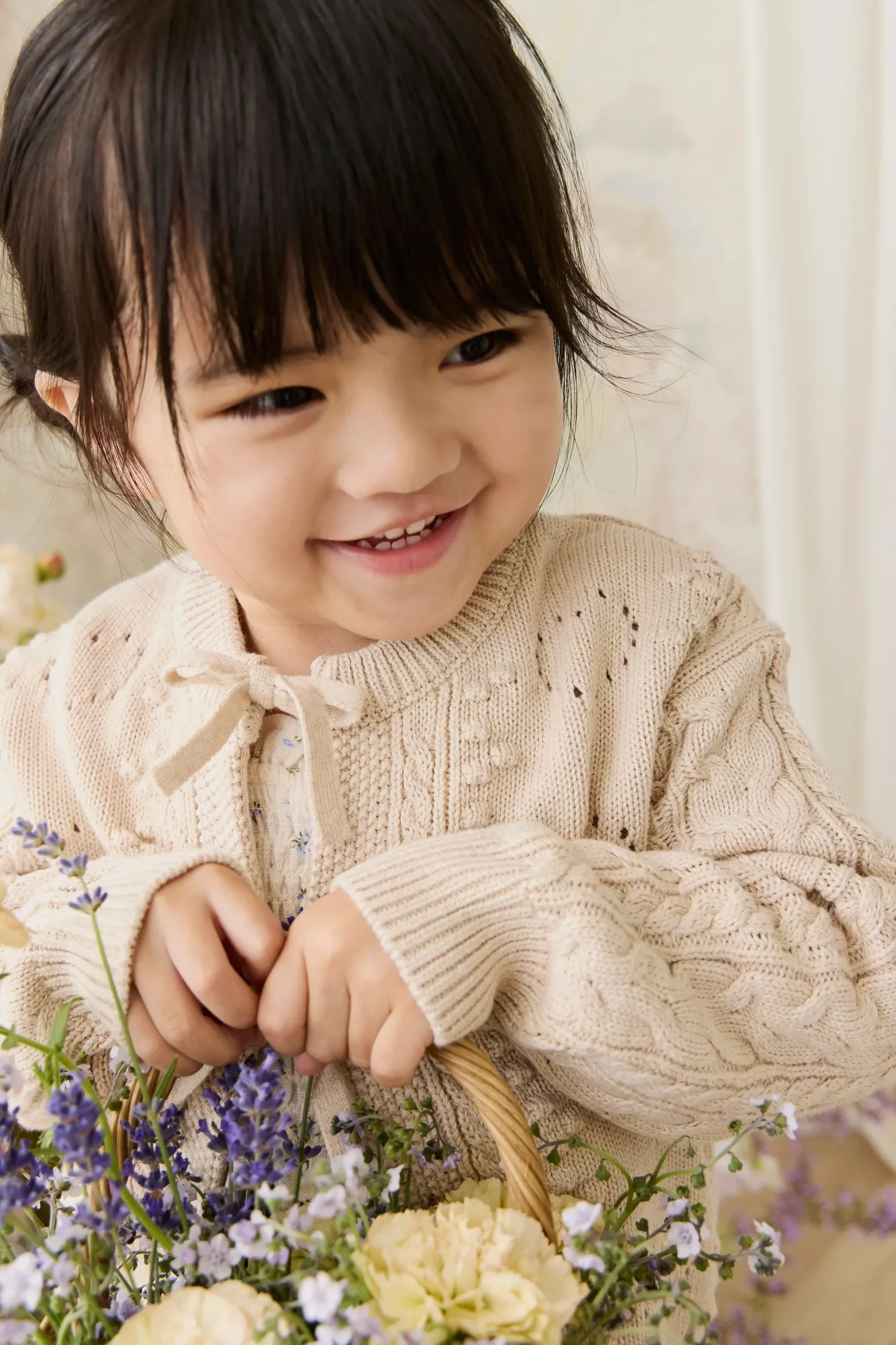 Josephine Cardigan - Light Oatmeal Marle