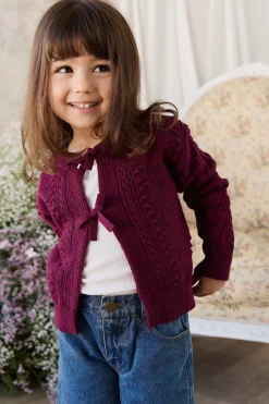Josephine Knitted Cardigan - Mulberry Wood