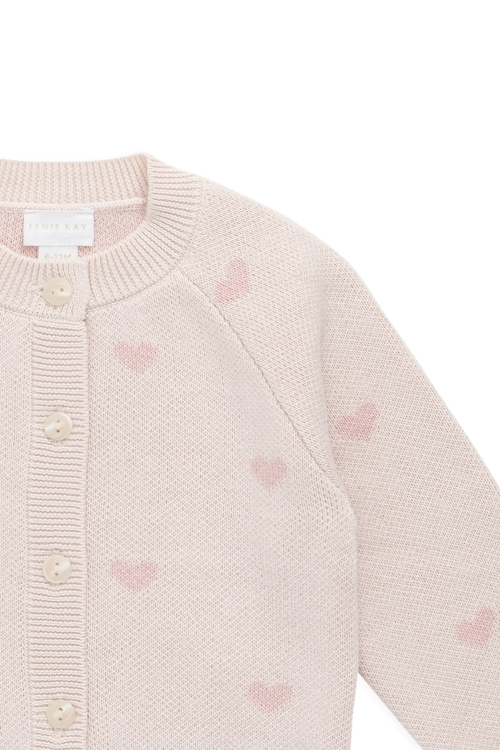 Kate Cardigan-Kate Heart Jacquard Cotton Candy