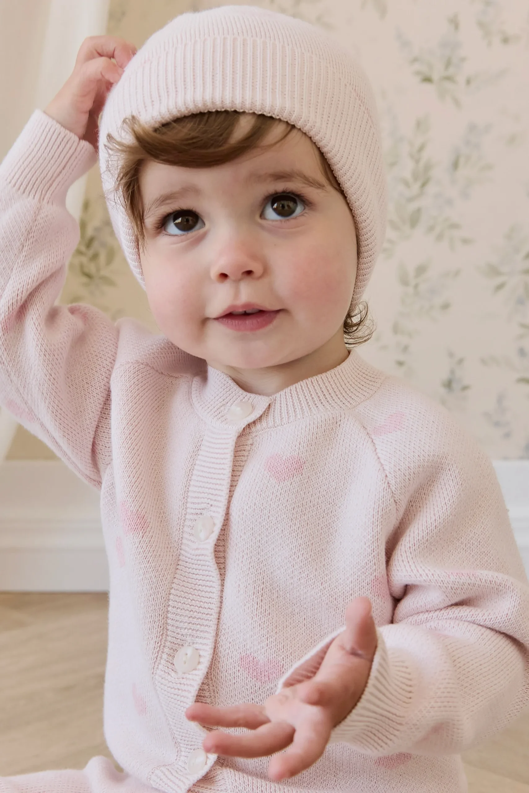 Kate Cardigan-Kate Heart Jacquard Cotton Candy