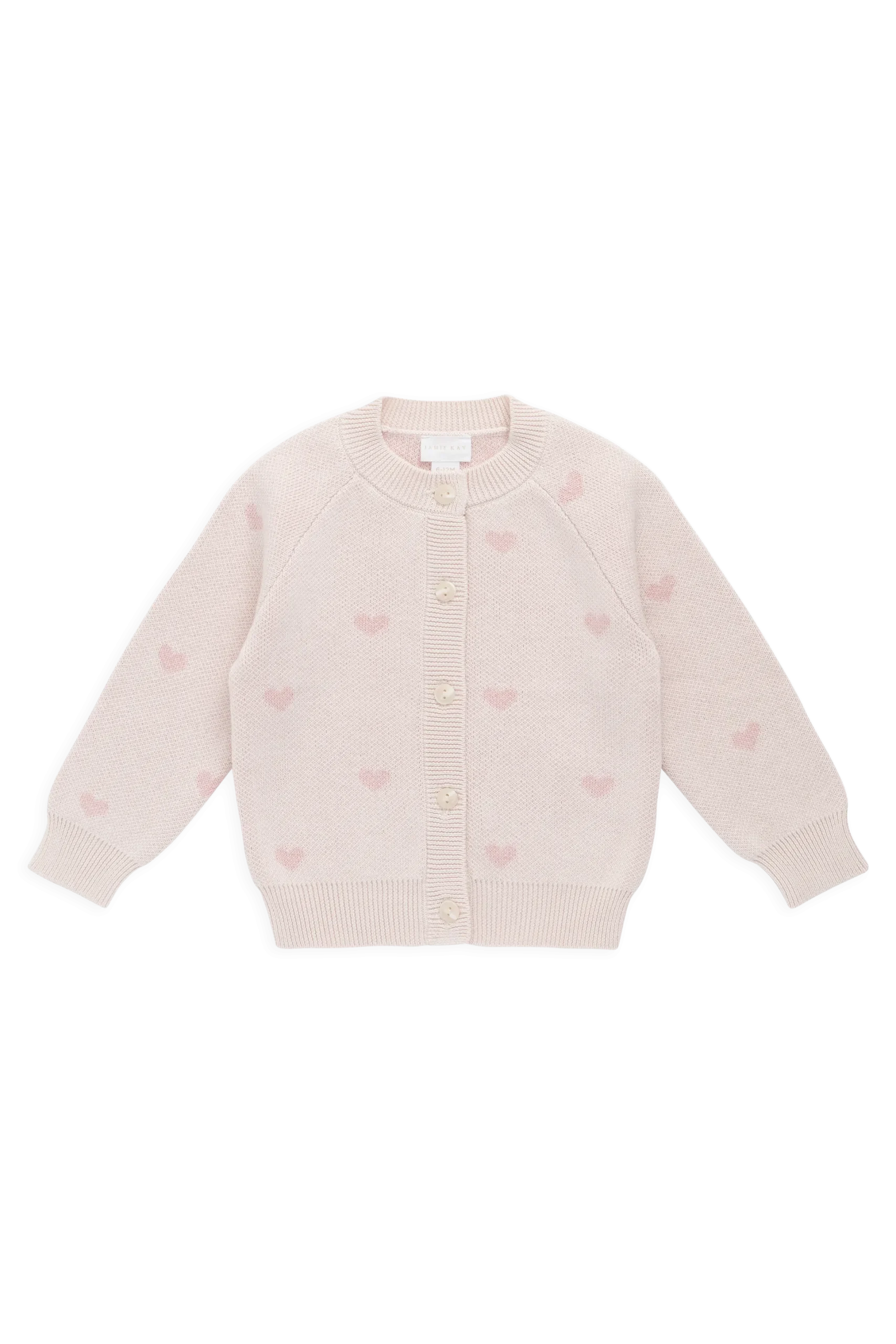 Kate Cardigan-Kate Heart Jacquard Cotton Candy