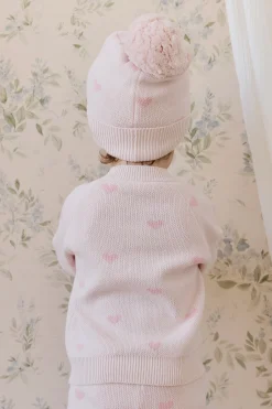 Kate Hat-Kate Heart Jacquard Cotton Candy