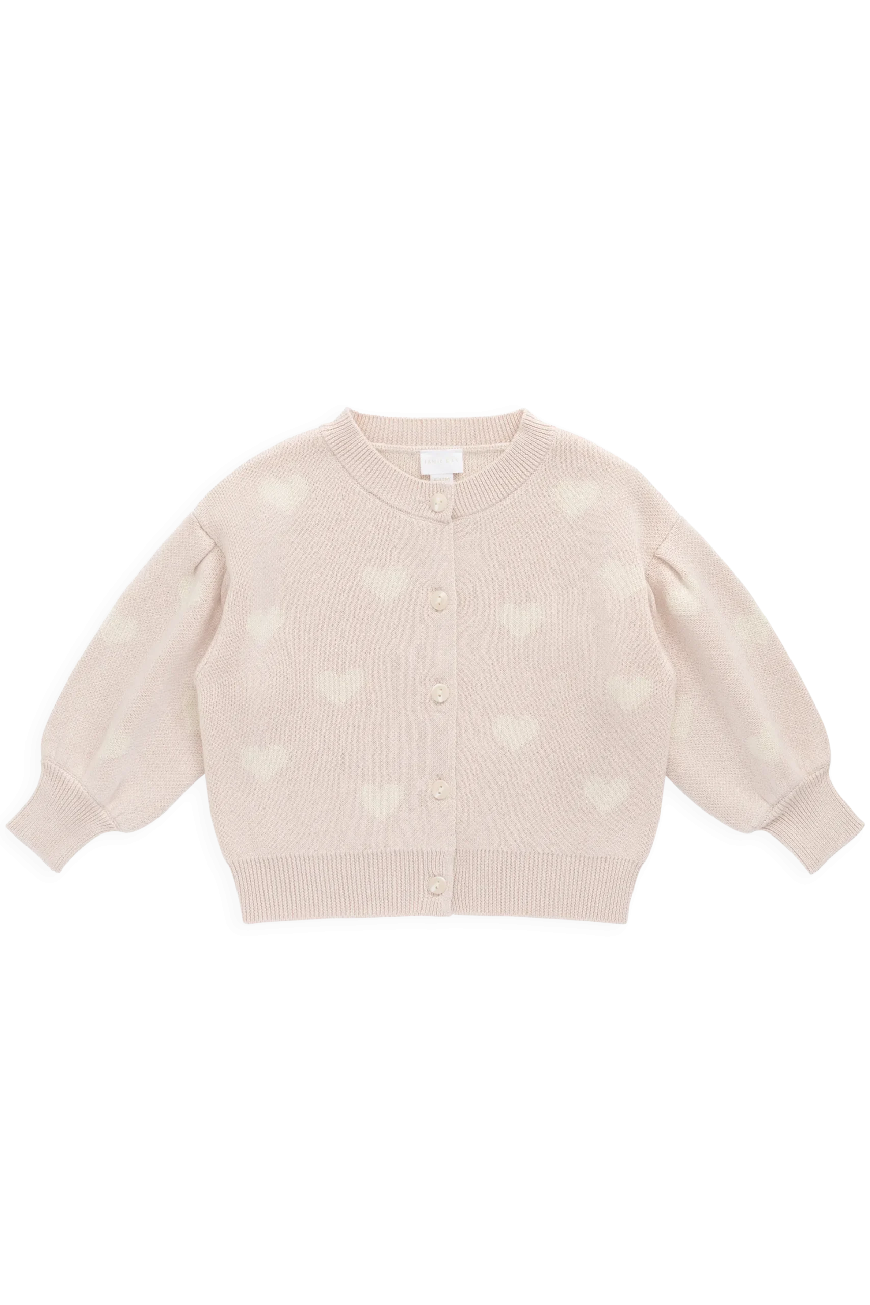Kayla Cardigan - Kylie Heart Jacquard Morganite
